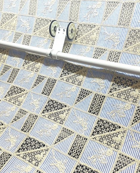 Сорочка в полоску с вышивкой лен